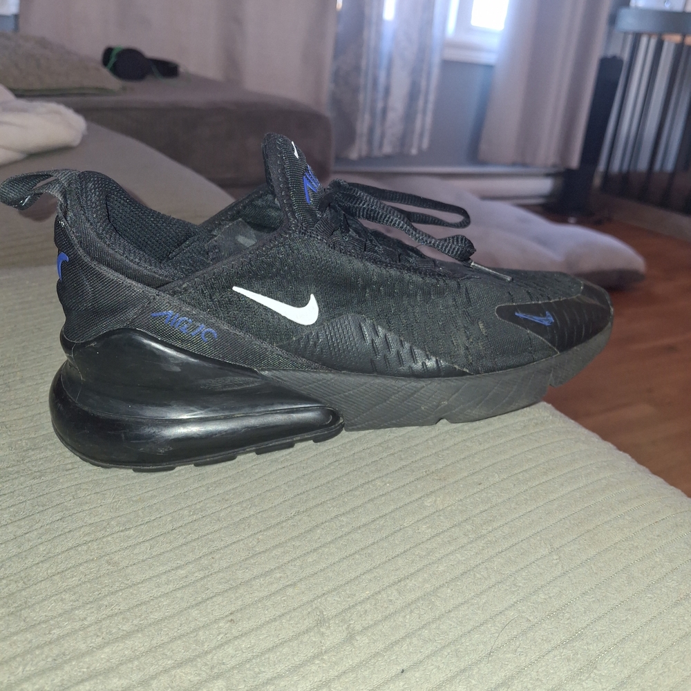 Nike Black Sneakers with Blue Highlights